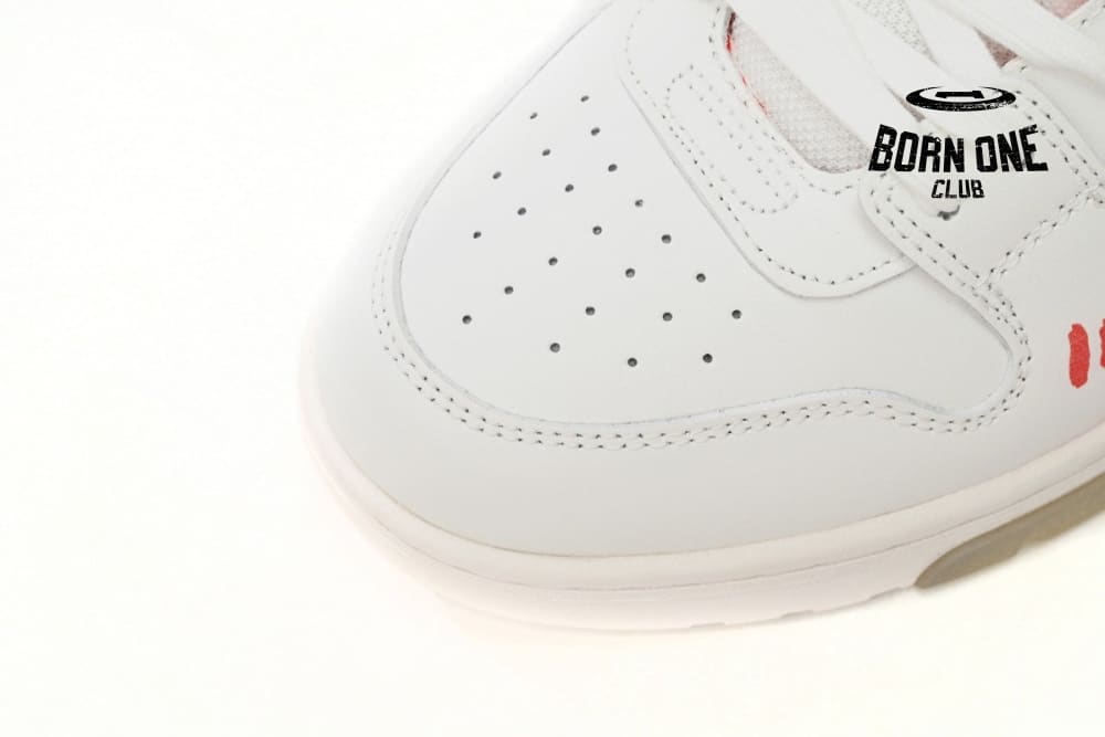 OFF-WHITE Out Of Office "OOO" Low Tops For Walking White White Red FW21