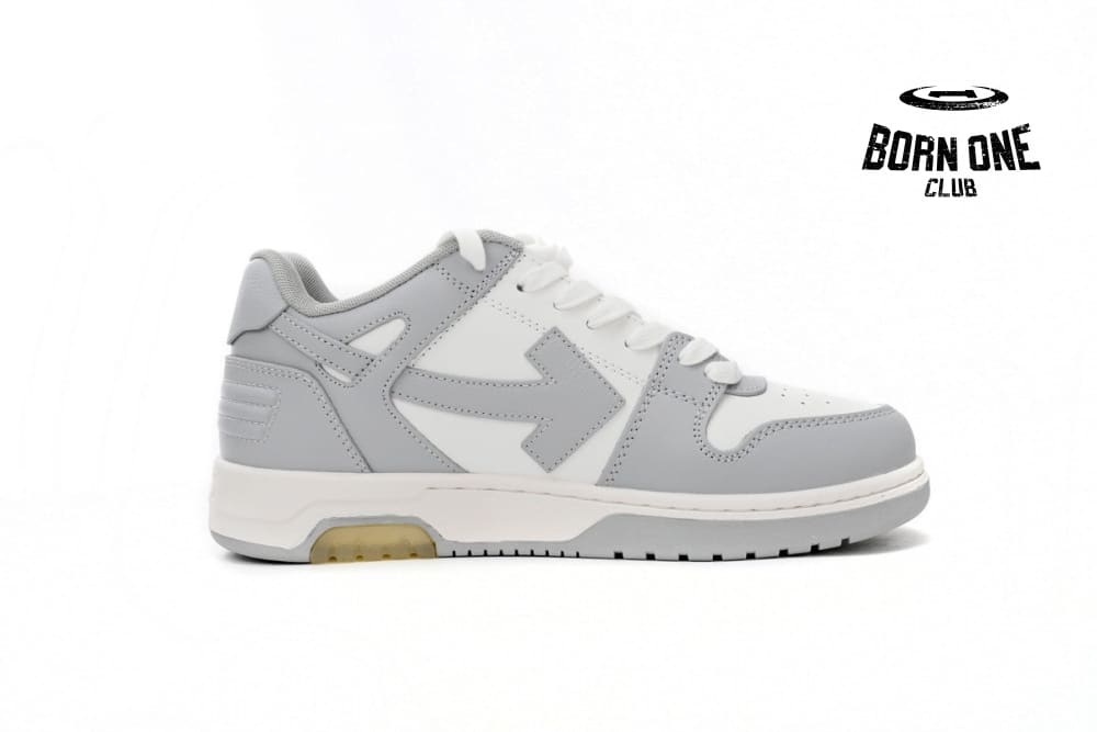 OFF-WHITE Out Of Office "OOO" Low Tops Grey White OMIA189F22LEA0010109