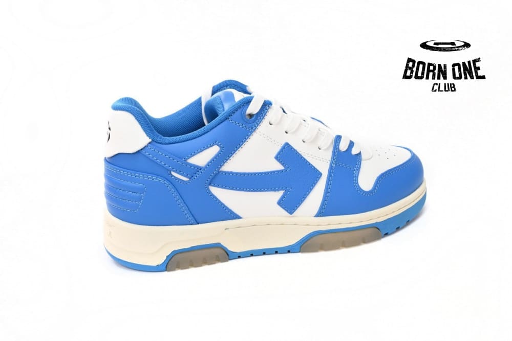 OFF-WHITE Out Of Office OOO Low Tops North Carolina Blue OMIA189C99LEA0020145