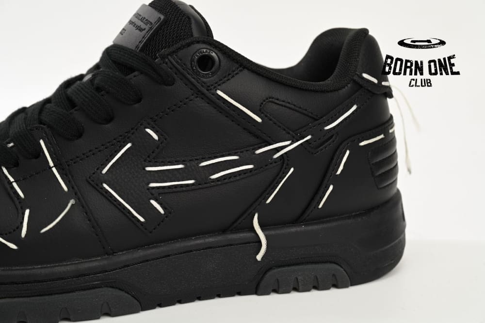 OFF-WHITE Out Of Office Sartorial Stitching Black White OMIA189S23LEA0141010