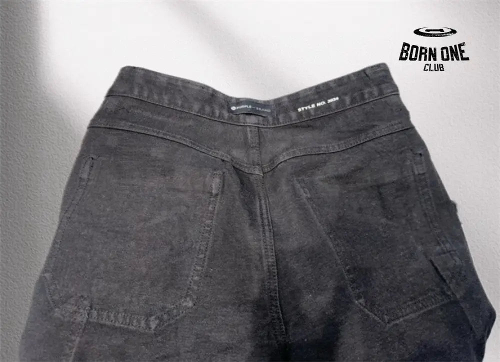 PURPLE BRΑND Rheinstone Pants Black Calça Jeans