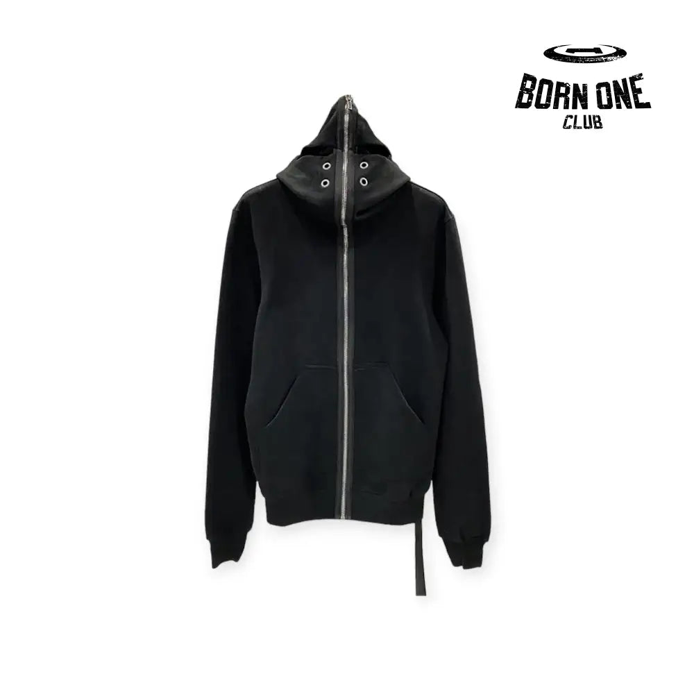 Rick Owens DRKSHDW Four Ring Hoodie in Black Jaqueta Moletom Full Zip