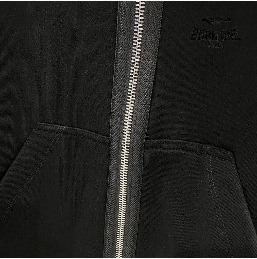 Rick Owens DRKSHDW Four Ring Hoodie in Black Jaqueta Moletom Full Zip