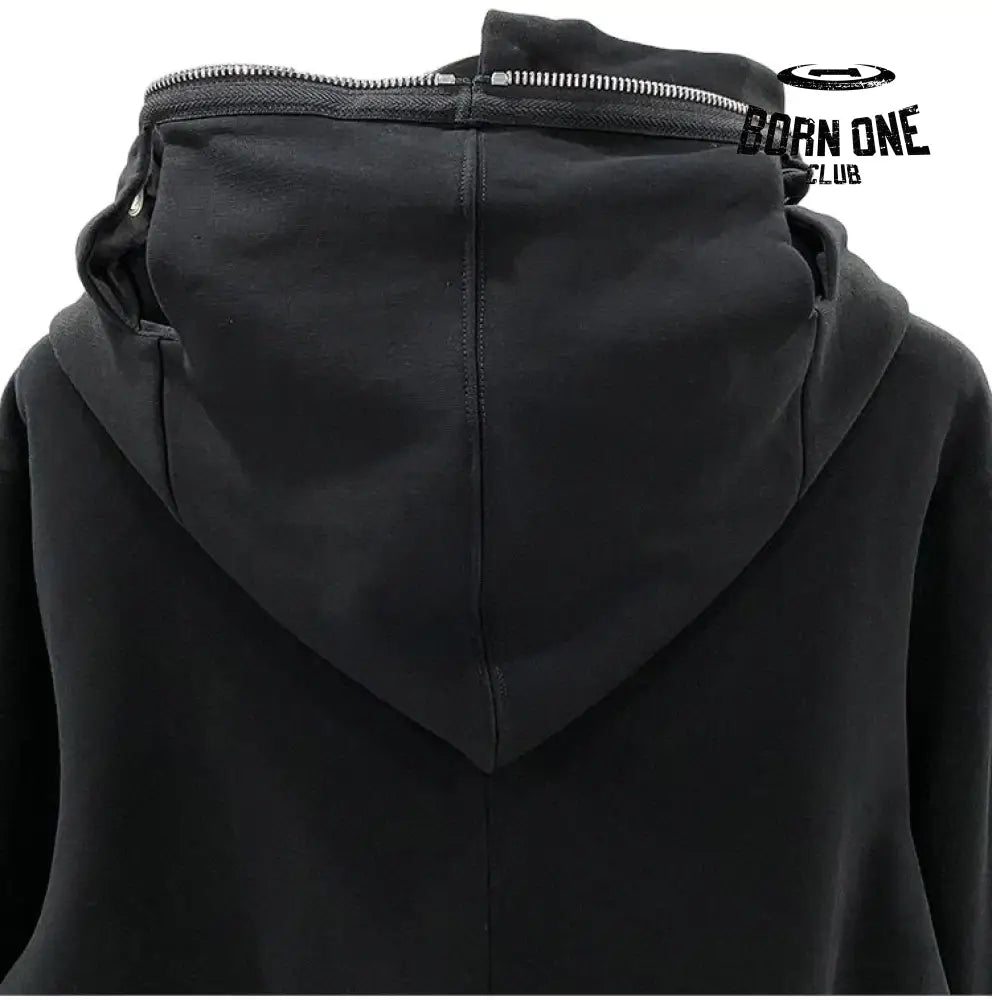 Rick Owens DRKSHDW Four Ring Hoodie in Black Jaqueta Moletom Full Zip