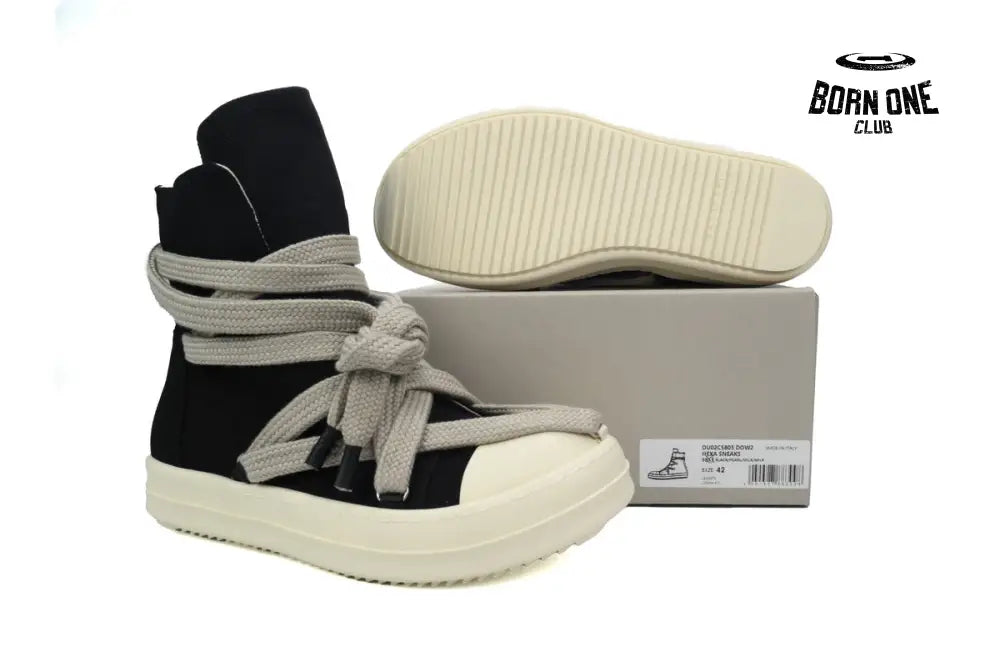 Rick Owens DRKSHDW Luxor Hexa High ’Black Milk’