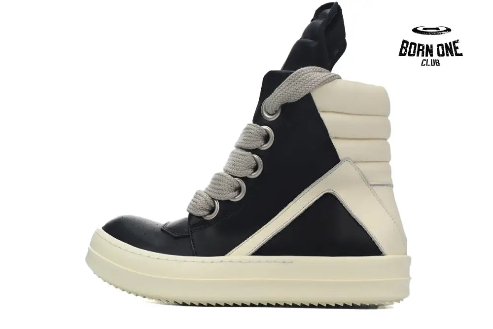 Rick Owens GeoBasket Oversized Eylet Black White