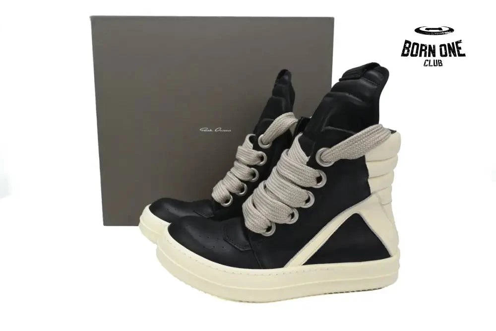Rick Owens GeoBasket Oversized Eylet Black White
