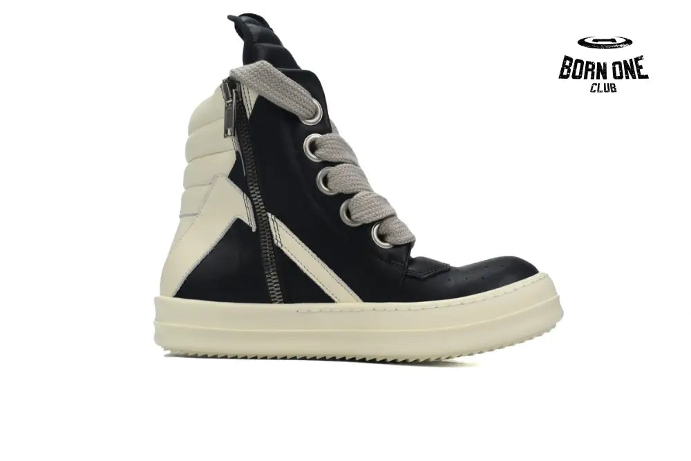Rick Owens GeoBasket Oversized Eylet Black White