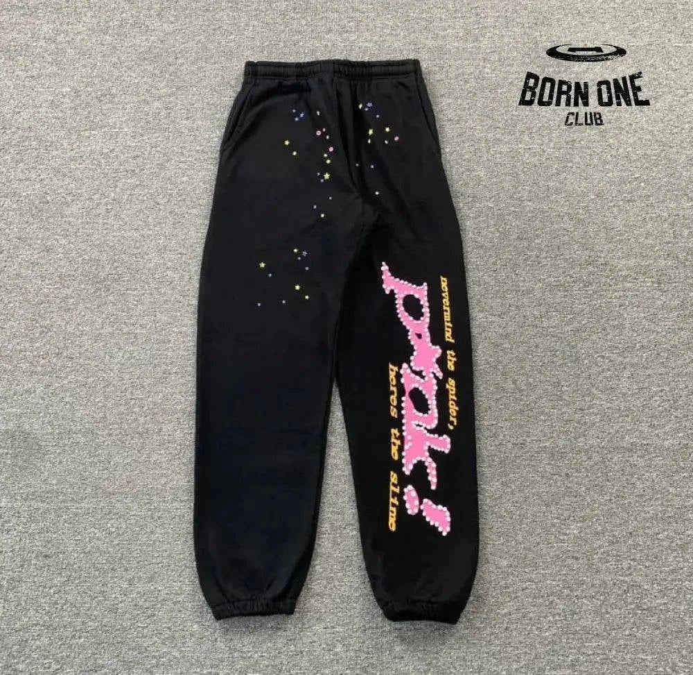 Sp5der P*NK Black Calça