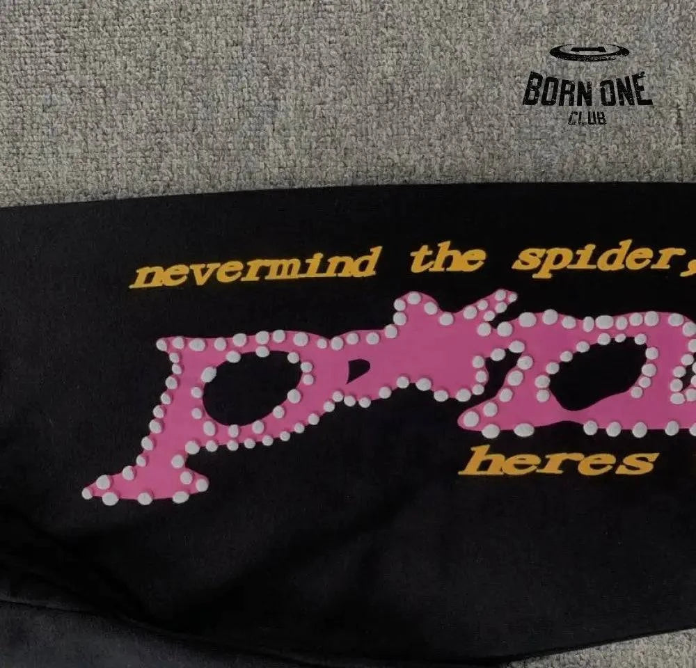 Sp5der P*NK Black Calça