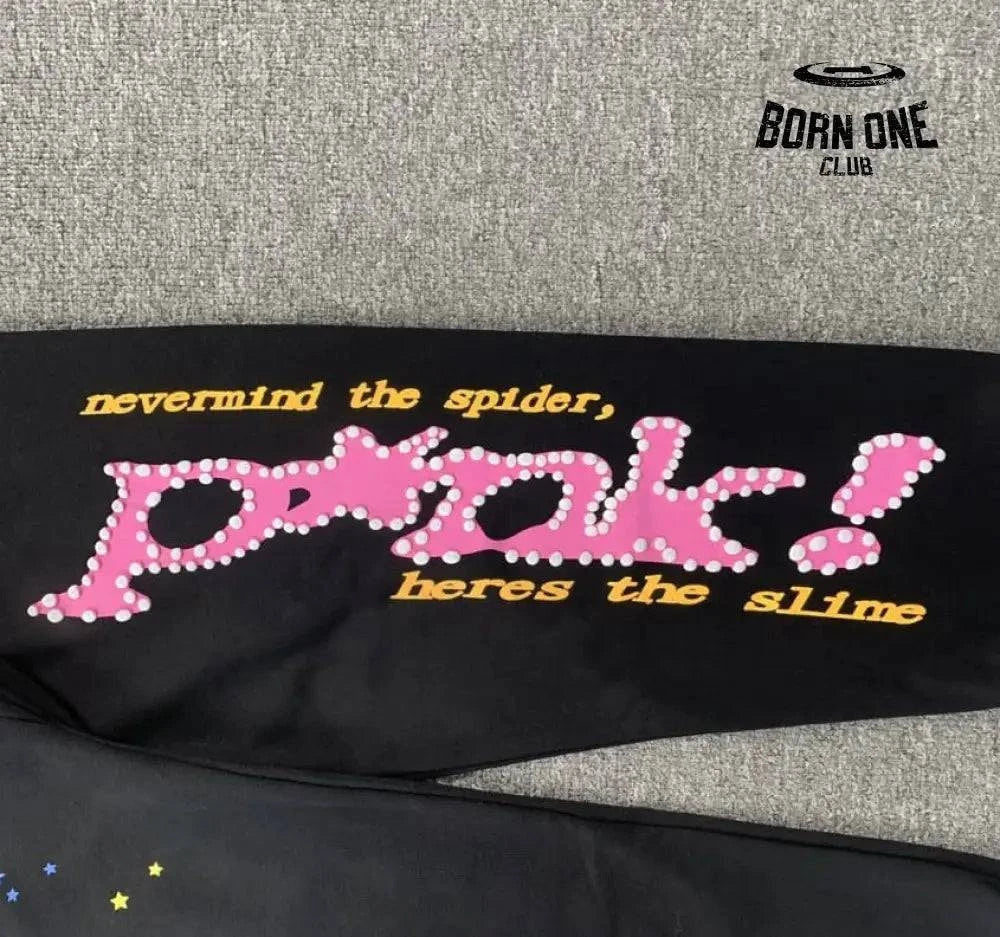 Sp5der P*NK Black Calça