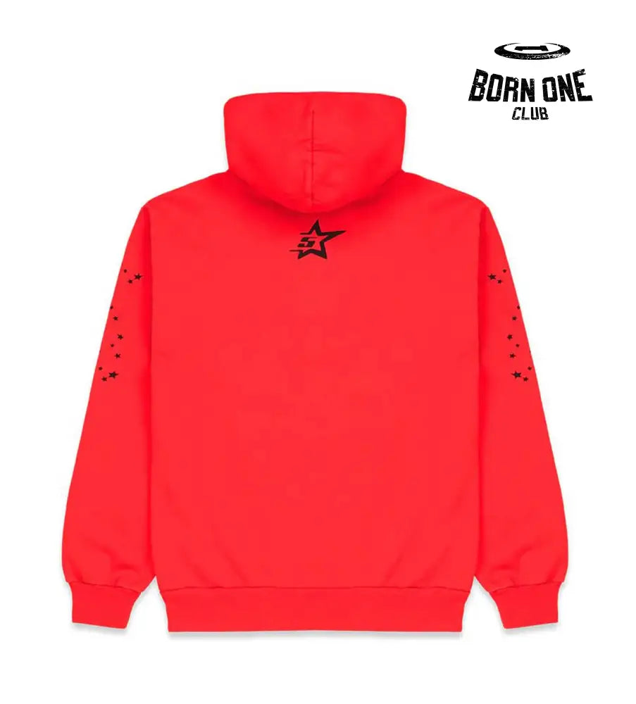 Sp5der P*nk Hoodie V2 Red Hoodie