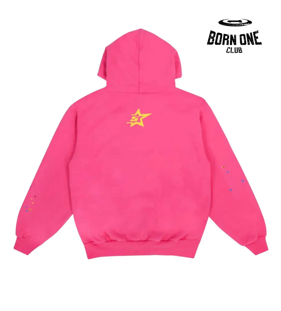 Sp5der P*nk Web Hoodie Pink Hoodie