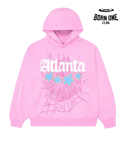 Sp5der Pink Atlanta Hoodie Hoodie