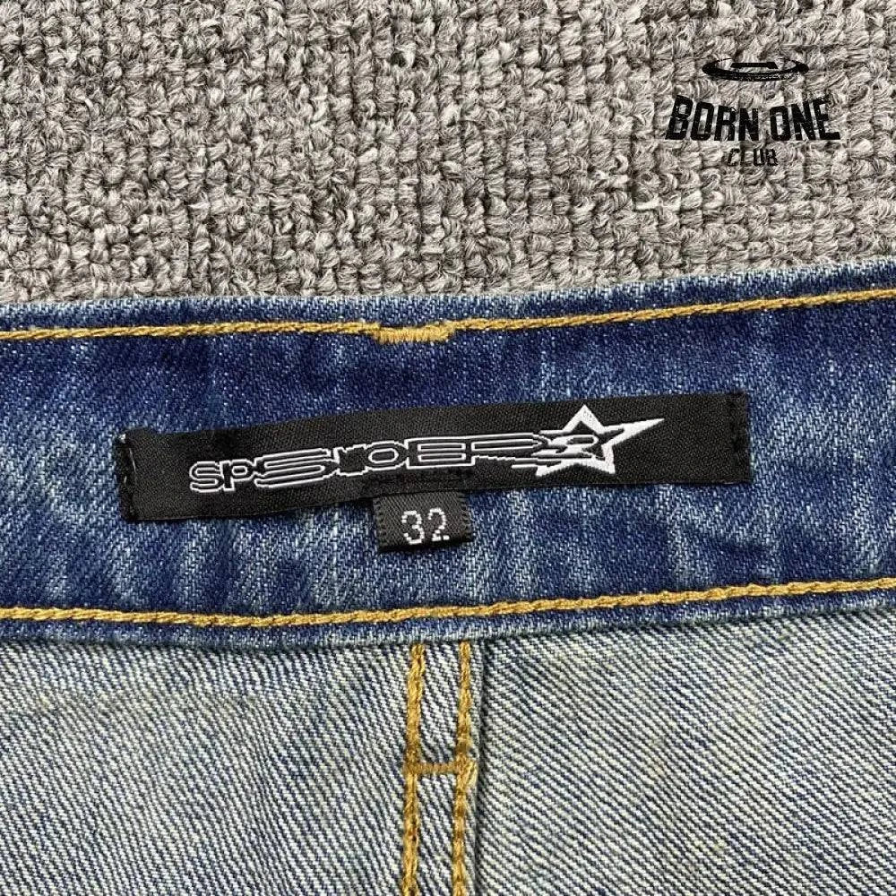 Sp5der Pink Stars Calça Jeans