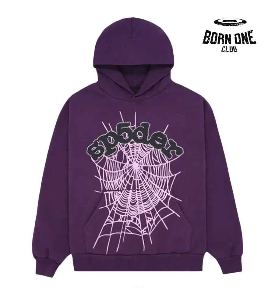 Sp5der Web Hoodie Purple Hoodie