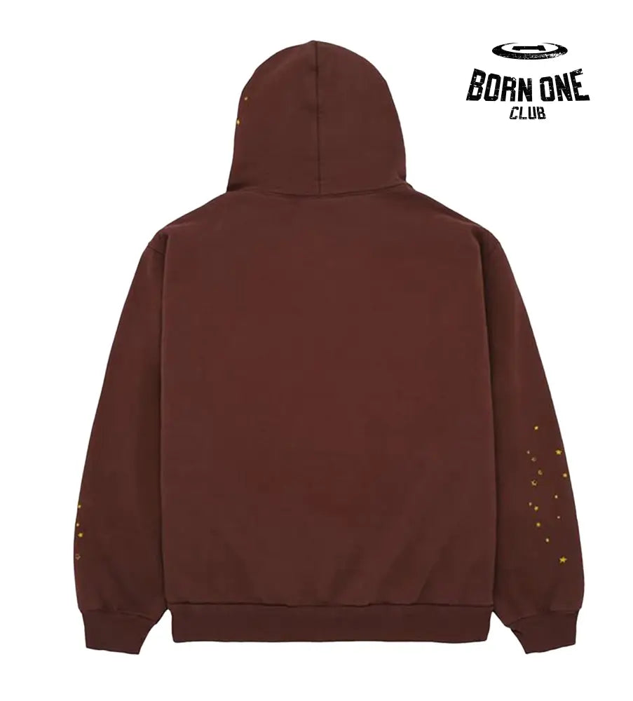 Sp5der Web Logo Hoodie Brown Hoodie