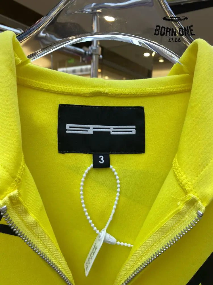 Spider Yellow 5-Star Zip Hoodie Jaqueta Moletom