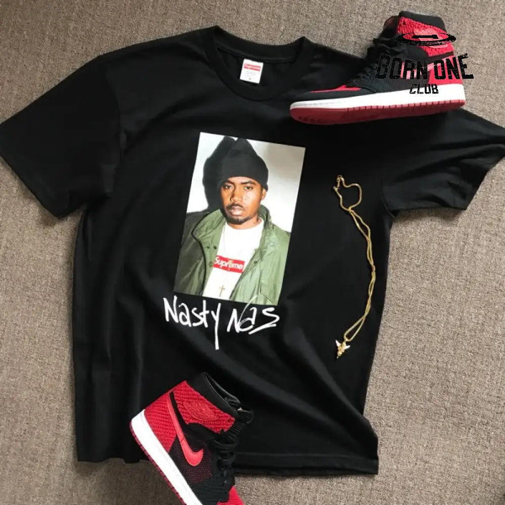 SUPREME NAS Camiseta