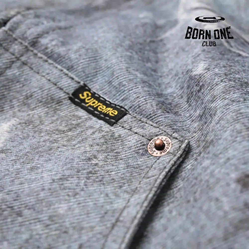 Supreme x HJR Trompe L’oeil Hooded Work Jacket in Blue Jaqueta