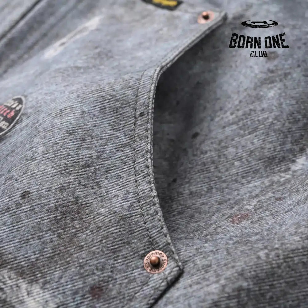 Supreme x HJR Trompe L’oeil Hooded Work Jacket in Blue Jaqueta