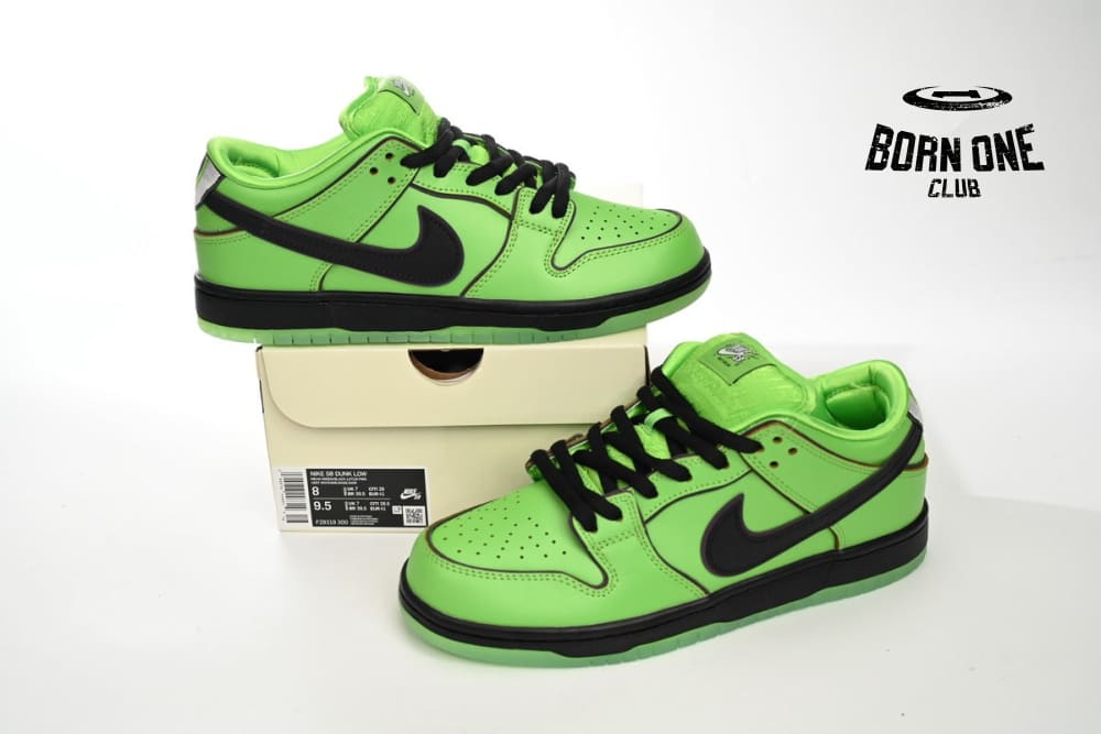 The Powerpuff Girls x Nike SB Dunk Low Buttercup FZ8319-300