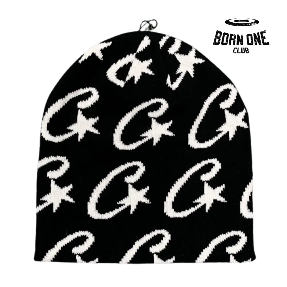 Touca Corteiz Demon Printed Beanie Preto