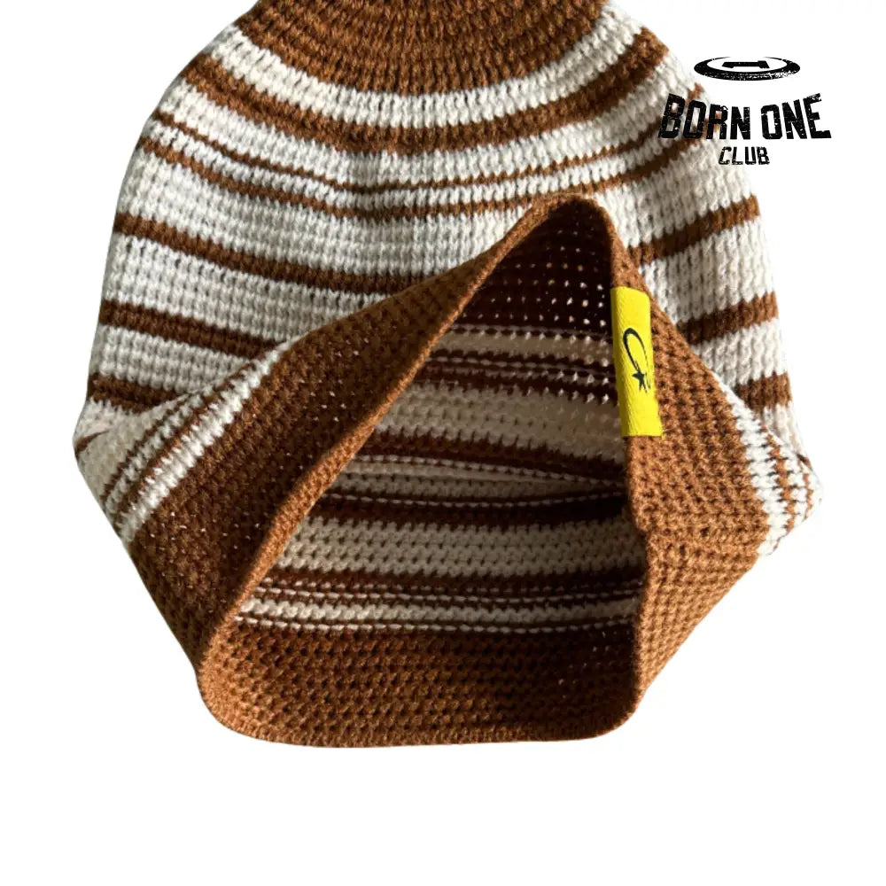 Touca Corteiz Striped Cold Hat Brown