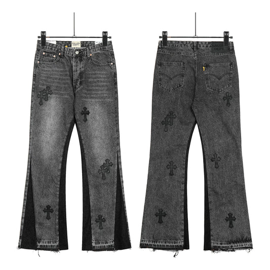 Calça Jeans Flare Chrome Hearts