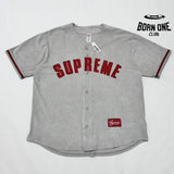 Camiseta Supreme Ultrasuede Mesh Baseball Cinza