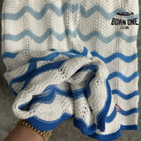 Conjunto Casablanca Crochê Gradiente Azul