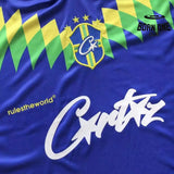Camiseta Corteiz Futebol Brasil Azul
