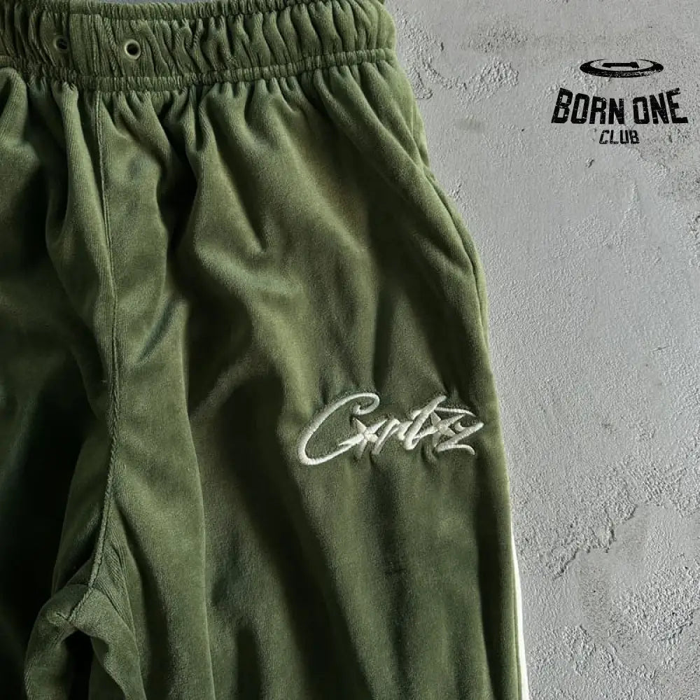 Conjunto Corteiz Veludo Verde