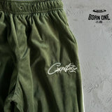 Conjunto Corteiz Veludo Verde