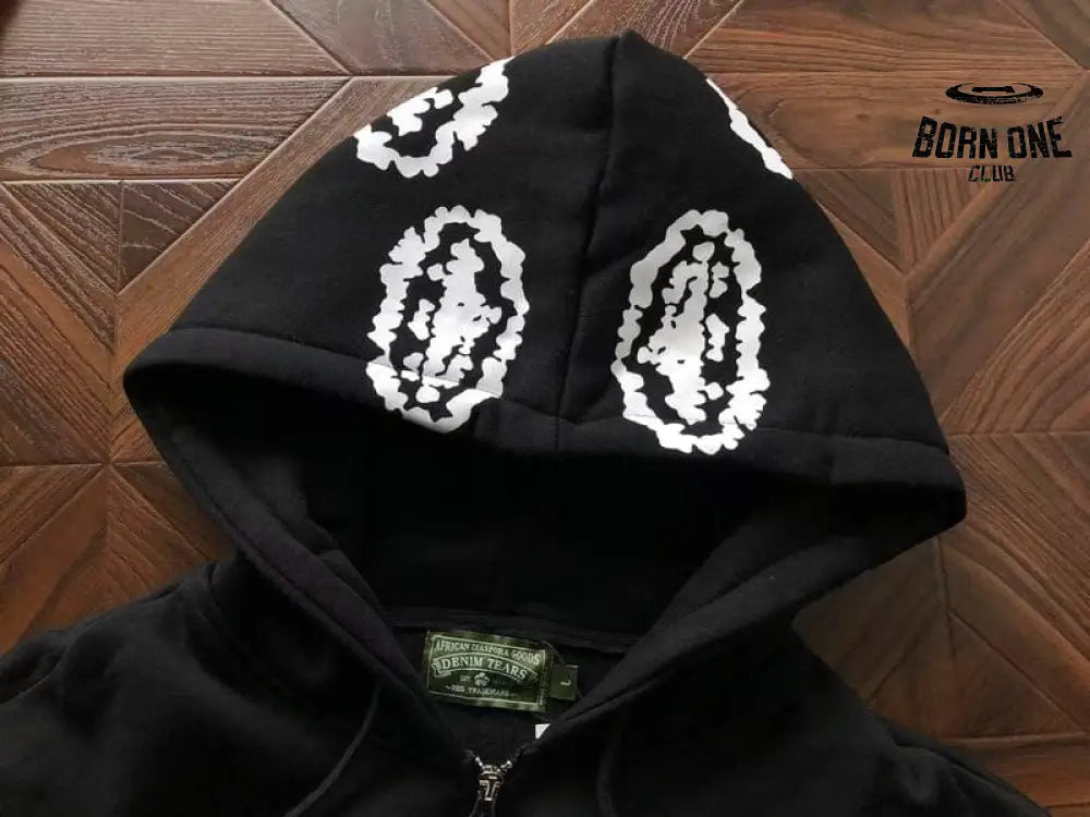 Moletom Denim Tears x Corteiz Zip Black