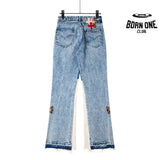 Calça Jeans Flare Chrome Hearts