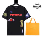 Camiseta Louis Vuitton x NBA Crossover Round Neck Printing