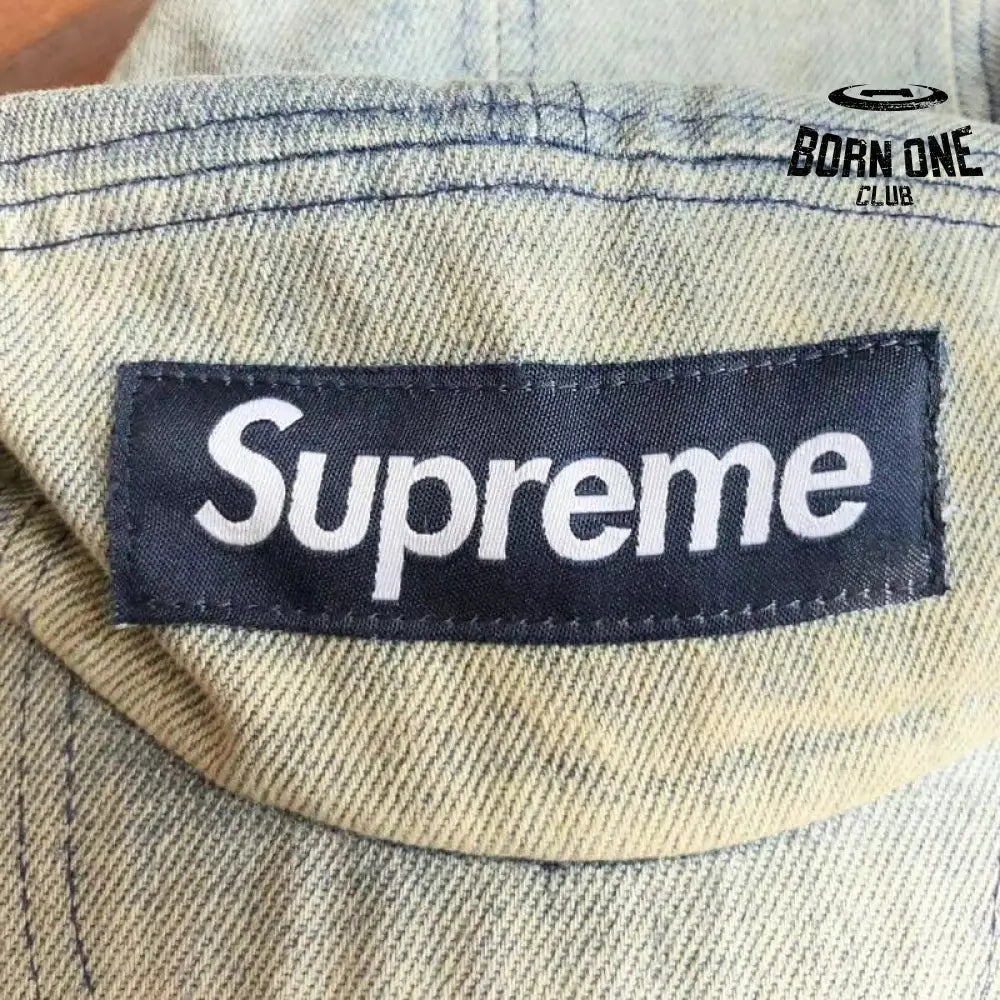 Boné Supreme Washed Chino Twill Camp Blue Jeans