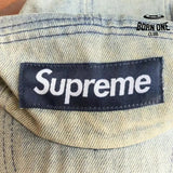 Boné Supreme Washed Chino Twill Camp Blue Jeans