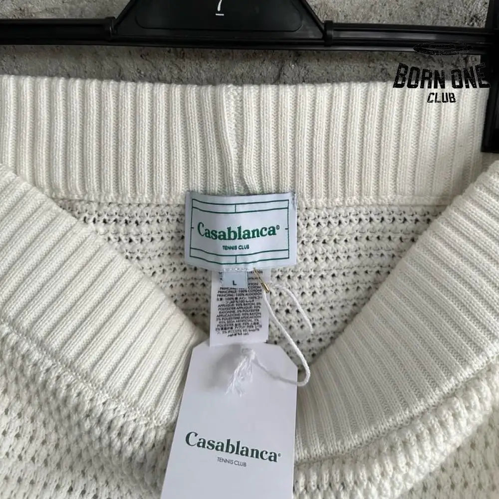 Conjunto Casablanca Crochê Branco/Verde