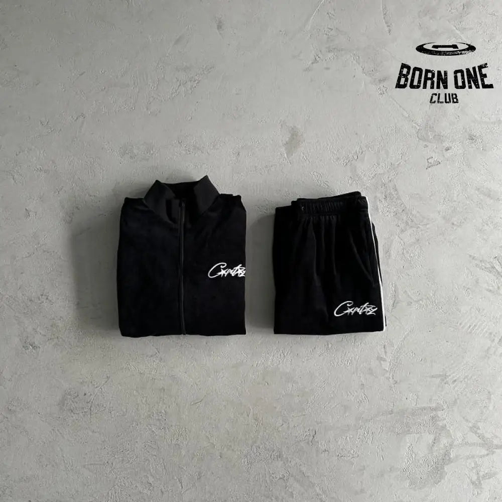 Conjunto Corteiz Veludo Preto