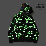 Bape Shark Moletom Zíper (Glow in the dark)