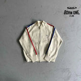 Jaqueta Corteiz Knit Zíper Fleece Cream