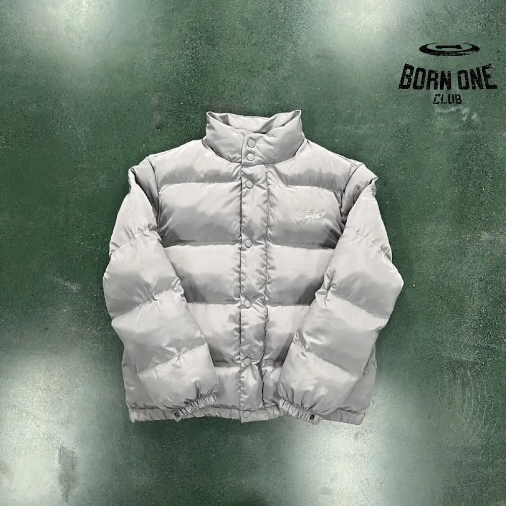 Jaqueta Corteiz Bolo Puffer Silver