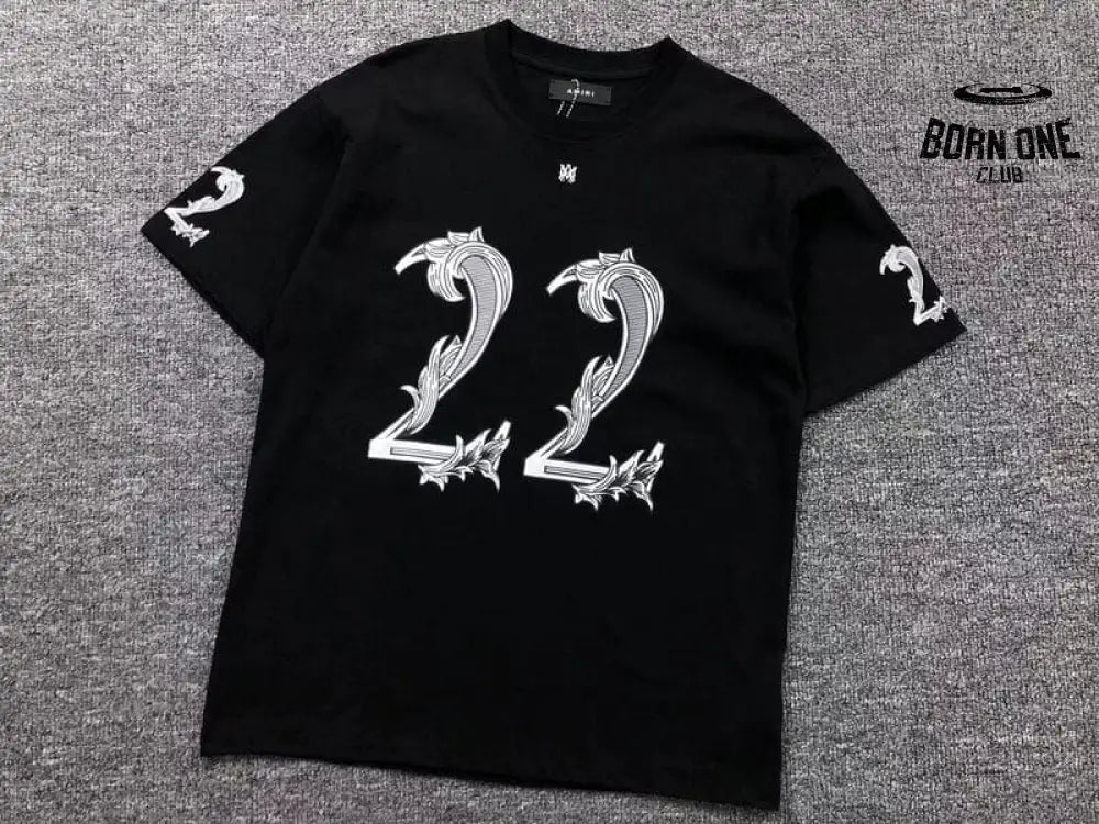Camiseta Amiri 22 Logo-Print White Black