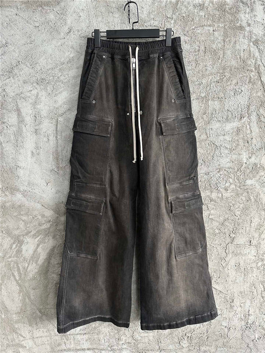 Rick Owens DRKSHDW Cargo Calça Jeans (Alta Qualidade)