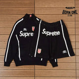 Conjunto Supreme x Umbro Zíper Black