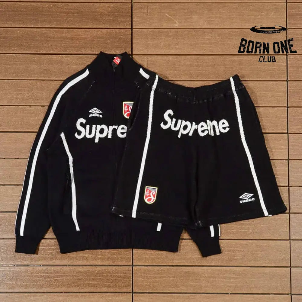 Conjunto Supreme x Umbro Zíper Black