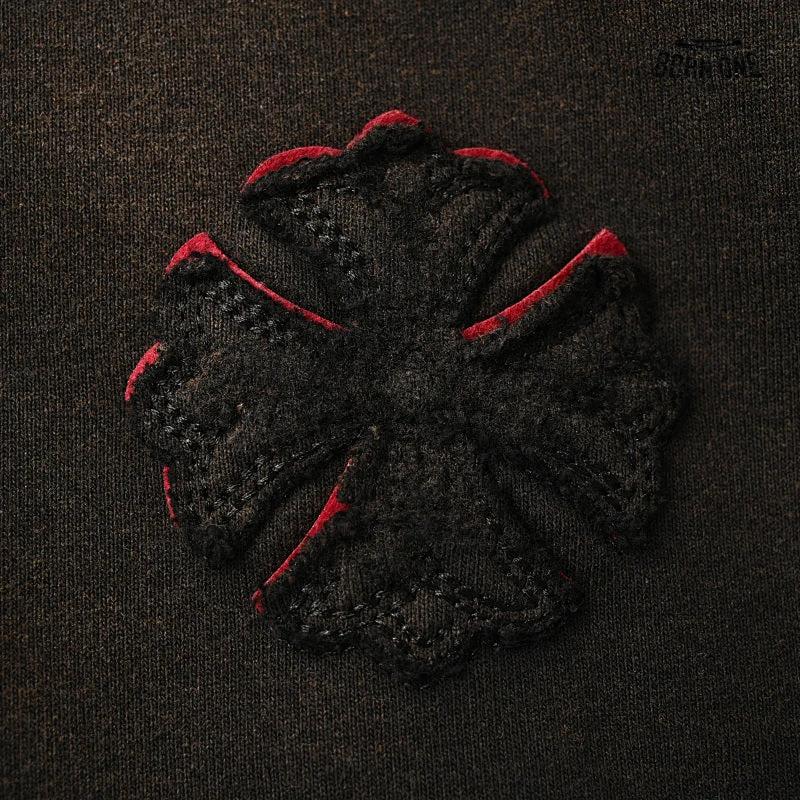 Moletom Chrome Hearts Cross Vermelho Preto