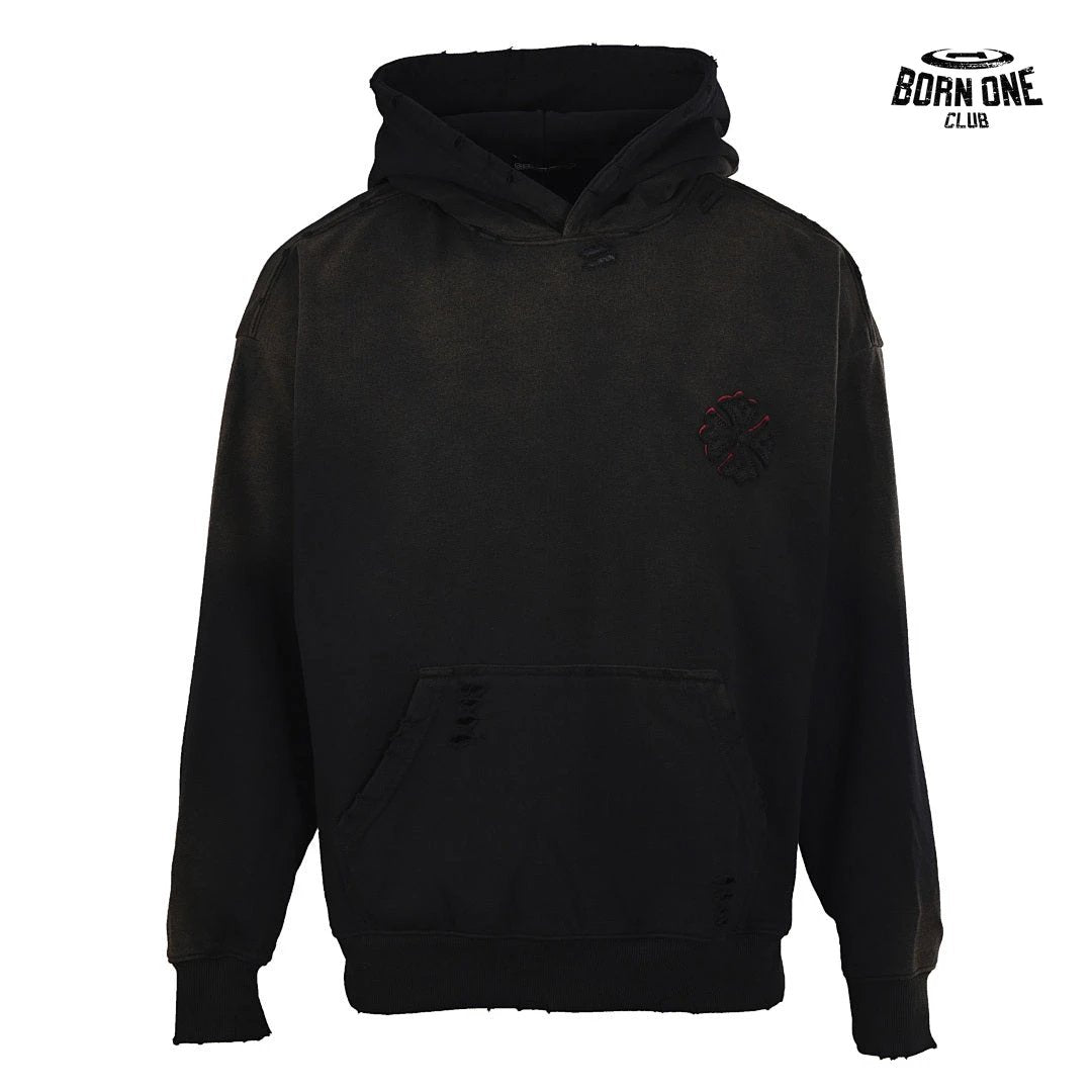 Moletom Chrome Hearts Cross Vermelho Preto